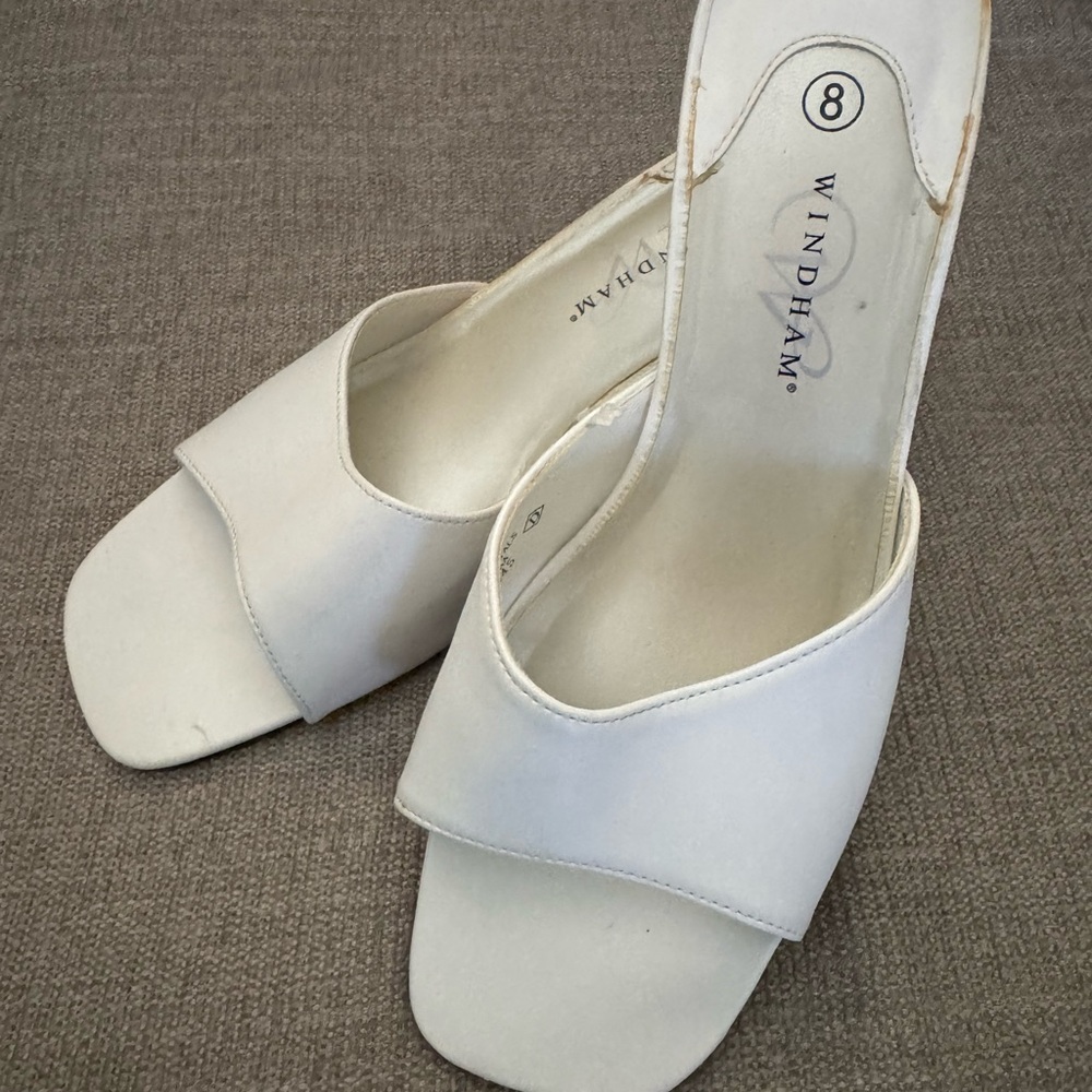 Women's White Slide Sandals